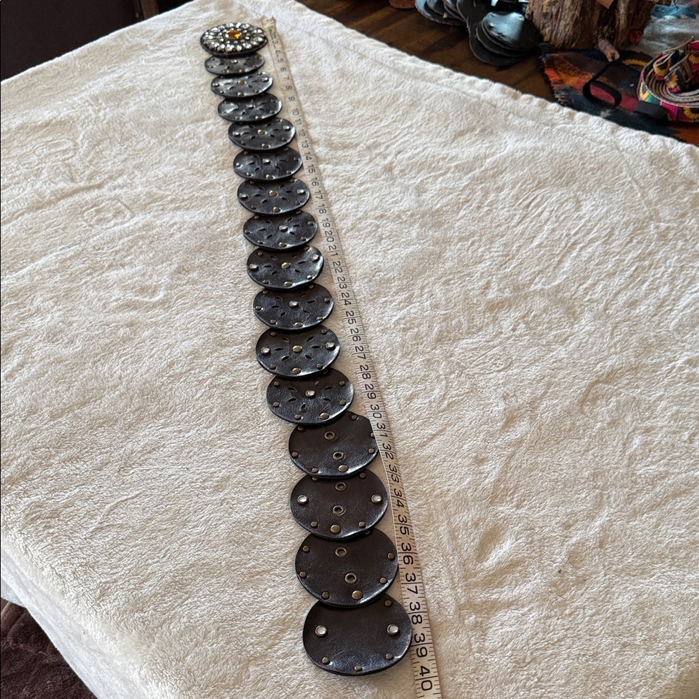 Brown Studded Women's Belt One size fits all
